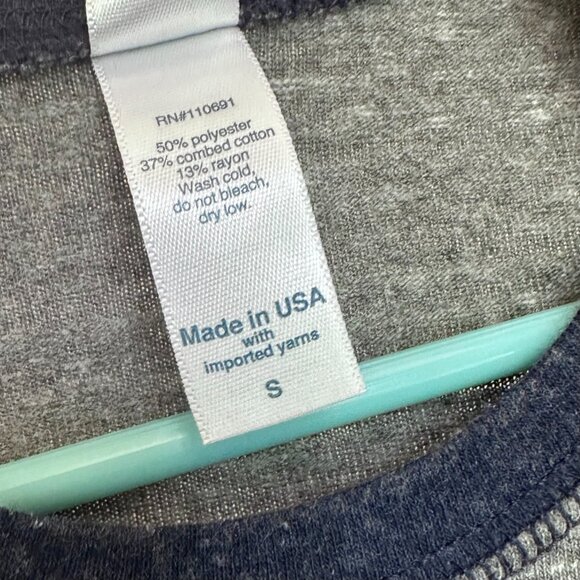 George W. Bush heather grey and navy 3/4 sleeve cotton men's shirt, size X-Small - Picture 7 of 7